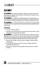 Preview for 14 page of EGO RBA2100 Operator'S Manual