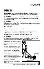 Preview for 19 page of EGO RBA2100 Operator'S Manual