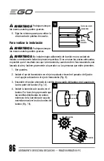 Preview for 86 page of EGO RBA2100 Operator'S Manual