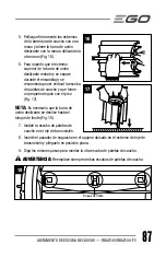 Preview for 87 page of EGO RBA2100 Operator'S Manual