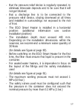 Preview for 17 page of EGO Smart Heater Assembly And User'S Manual