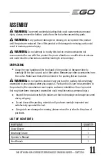 Предварительный просмотр 11 страницы EGO SNT2100 Operator'S Manual