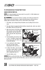 Предварительный просмотр 18 страницы EGO SNT2100 Operator'S Manual