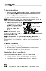 Preview for 20 page of EGO SNT2400 Operator'S Manual