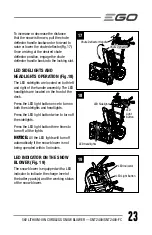 Предварительный просмотр 23 страницы EGO SNT2400 Operator'S Manual