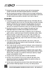 Предварительный просмотр 86 страницы EGO SNT2400 Operator'S Manual