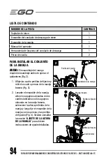 Предварительный просмотр 94 страницы EGO SNT2400 Operator'S Manual