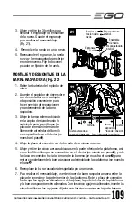 Предварительный просмотр 109 страницы EGO SNT2400 Operator'S Manual