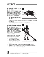Preview for 18 page of EGO ST1500F Operator'S Manual