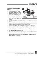 Preview for 21 page of EGO ST1500F Operator'S Manual