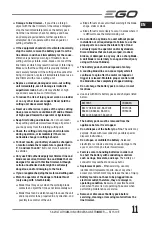 Предварительный просмотр 11 страницы EGO ST1510E Operator'S Manual