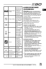 Preview for 21 page of EGO ST1510E Operator'S Manual