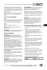 Предварительный просмотр 125 страницы EGO ST1510E Operator'S Manual
