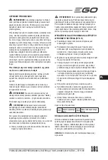 Предварительный просмотр 181 страницы EGO ST1510E Operator'S Manual