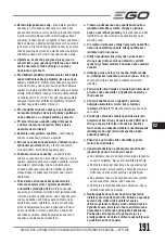 Предварительный просмотр 191 страницы EGO ST1510E Operator'S Manual