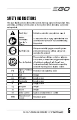 Preview for 5 page of EGO ST1520 Operator'S Manual