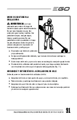 Preview for 91 page of EGO ST1520 Operator'S Manual