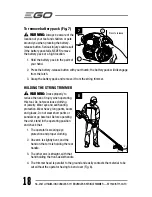 Preview for 18 page of EGO ST1530 Operator'S Manual