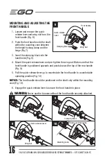 Preview for 16 page of EGO ST1620T Operator'S Manual