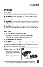 Preview for 19 page of EGO ST1620T Operator'S Manual