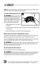 Предварительный просмотр 20 страницы EGO ST1620T Operator'S Manual