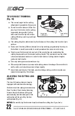 Preview for 22 page of EGO ST1620T Operator'S Manual