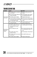 Preview for 30 page of EGO ST1620T Operator'S Manual