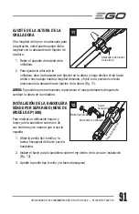 Preview for 91 page of EGO ST1620T Operator'S Manual