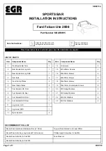 Preview for 1 page of EGR SBAR0015 Installation Instructions Manual