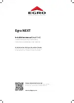 Egro NEXT Installation Manual preview