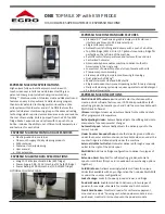 Предварительный просмотр 9 страницы Egro ONE TOP MILK XP User Manual