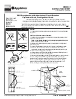 EGS APPLETON EBR 30 Series Instruction Sheet preview