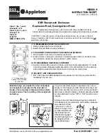 EGS Appleton EBR Series Instruction Sheet preview