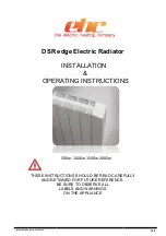 EHC DSR edge Installation & Operating Instructions Manual предпросмотр