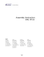 Preview for 1 page of EHC HT10 Assembly Instruction Manual