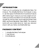 Preview for 4 page of eHealthyNet MBC-033-B User Manual