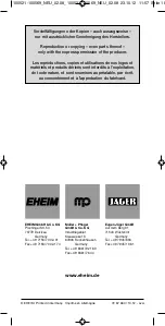 Preview for 18 page of EHEIM 1005 21 Instructions Manual