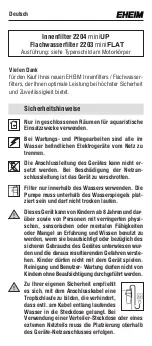 Preview for 3 page of EHEIM 4011708224588 Operating Instructions Manual