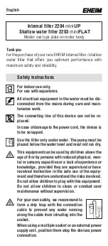 Preview for 6 page of EHEIM 4011708224588 Operating Instructions Manual