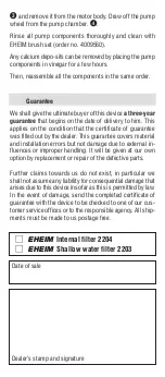 Предварительный просмотр 8 страницы EHEIM 4011708224588 Operating Instructions Manual