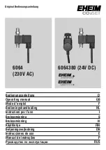 EHEIM 6064 Operating Manual предпросмотр