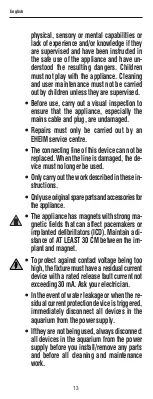 Предварительный просмотр 13 страницы EHEIM aqua160 Original Operating Manual