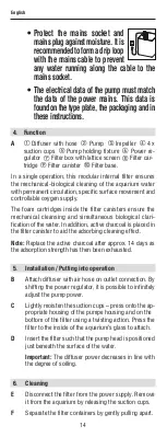 Предварительный просмотр 14 страницы EHEIM aqua160 Original Operating Manual