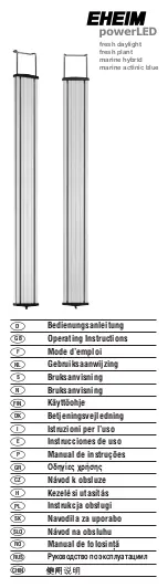 EHEIM powerLED fresh daylight Operating Instructions Manual предпросмотр