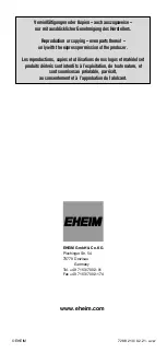 Preview for 26 page of EHEIM Powerline 2252 Instructions Manual