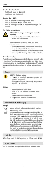Preview for 8 page of EHEIM thermocontrol+ 150 Operating Manual