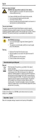 Preview for 15 page of EHEIM thermocontrol+ 150 Operating Manual