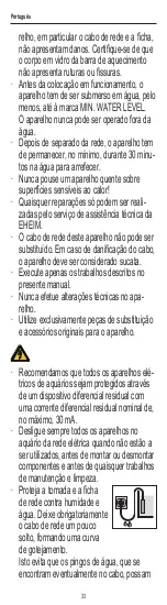 Preview for 33 page of EHEIM thermocontrol+ 150 Operating Manual