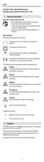 Preview for 8 page of EHEIM thermocontrol e 100 Operating Instructions Manual