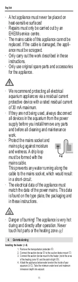 Preview for 11 page of EHEIM thermocontrol e 100 Operating Instructions Manual